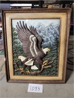 Framed Eagle Wall Art 21x25