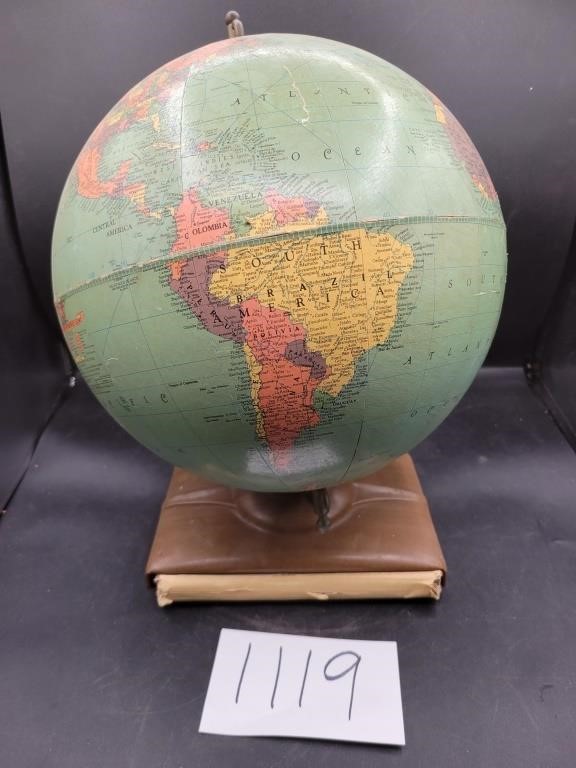 Vintage Globe and Atlas