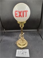 Vintage Exit Lamp  - 17" tall