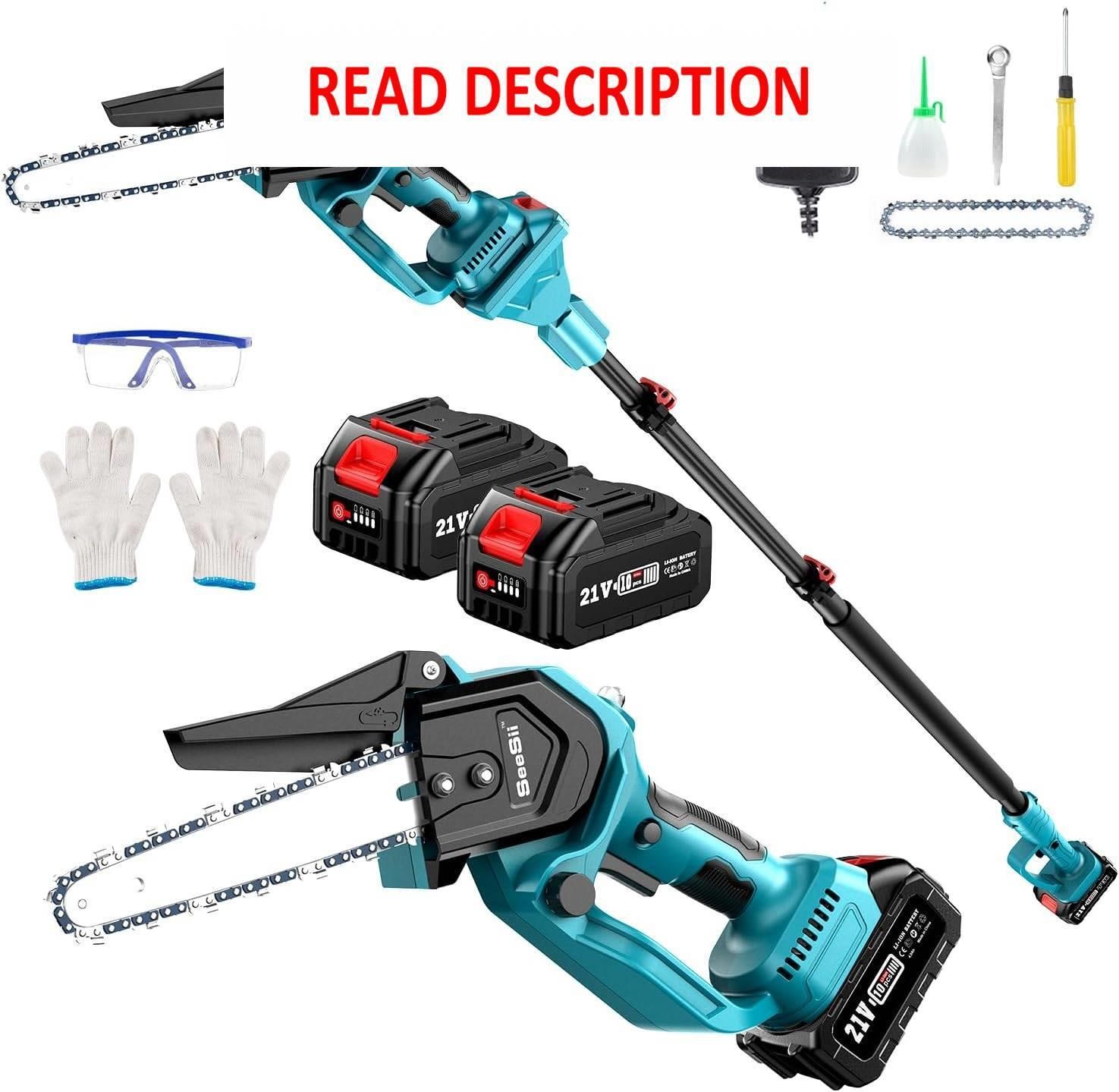 Seesii 2-in-1 8 Cordless Chainsaw  15.8ft