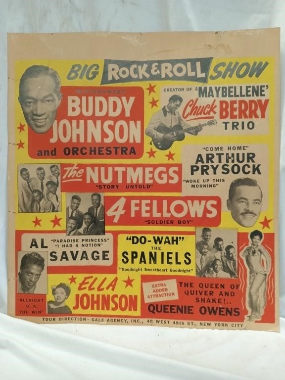 1953 "Big Rock & Roll Show", Poster, found behind