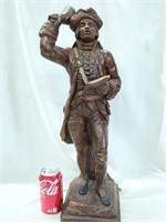 Town Crier Statue, solid casted chalkware with a