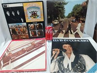 4 LP Record Albums 3 Beatles and 1 Elvis look at
