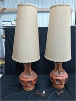 Mid-Century MCM Table Lamps by Plastic MFG Co.,