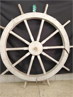 Authentic Ships Wheel  measures 64"w, , has cast