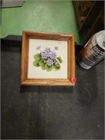 Small Floral Embroidered Picture