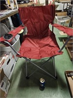 Red Fold Out Lawn Chair w/ Bag