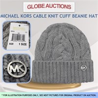 NEW MICHAEL KORS CABLE KNIT CUFF BEANIE HAT