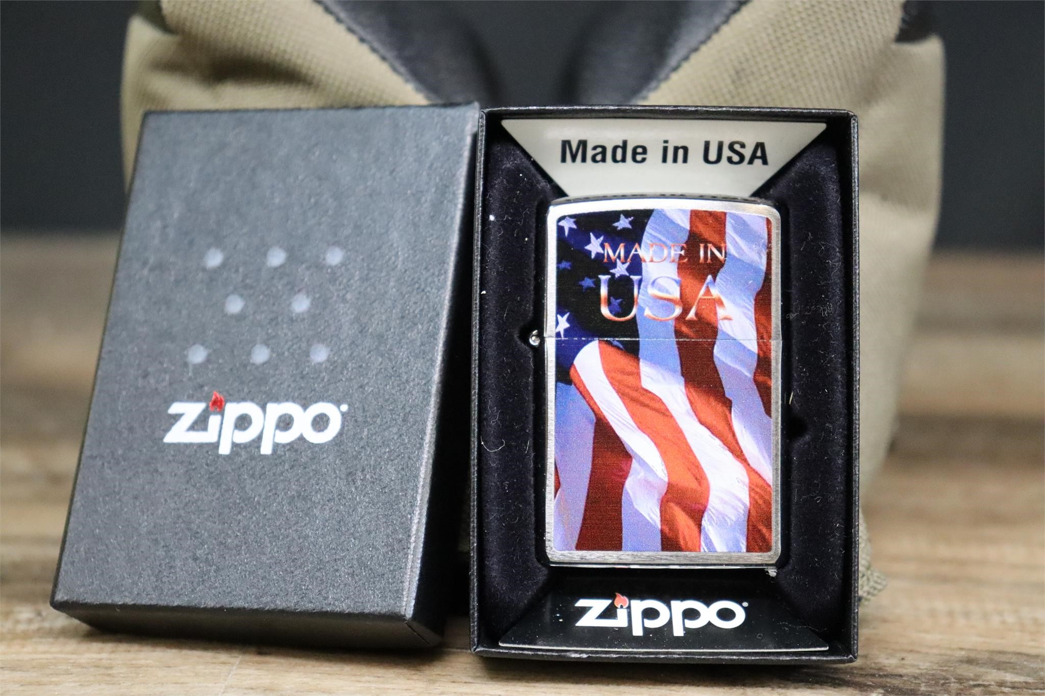 Made In the USA Flag Zippo Lighter