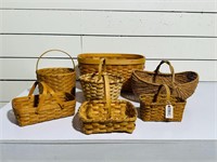 (7) ASST Natural Wood Baskets