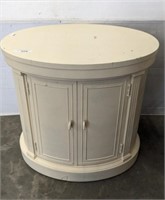 PAINTED/DISTRESSED 2 DOOR END/ACCENT TABLE