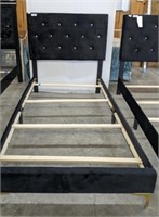 UPHOLSTERED SINGLE BED: HEAD, FOOT, RAILS