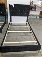 UPHOLSTERED SINGLE BED: HEAD, FOOT, RAILS