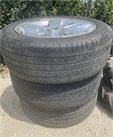 3 TIRES ON DODGE RIMS 235/55 R18