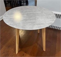 Round dining table faux marble 36"d