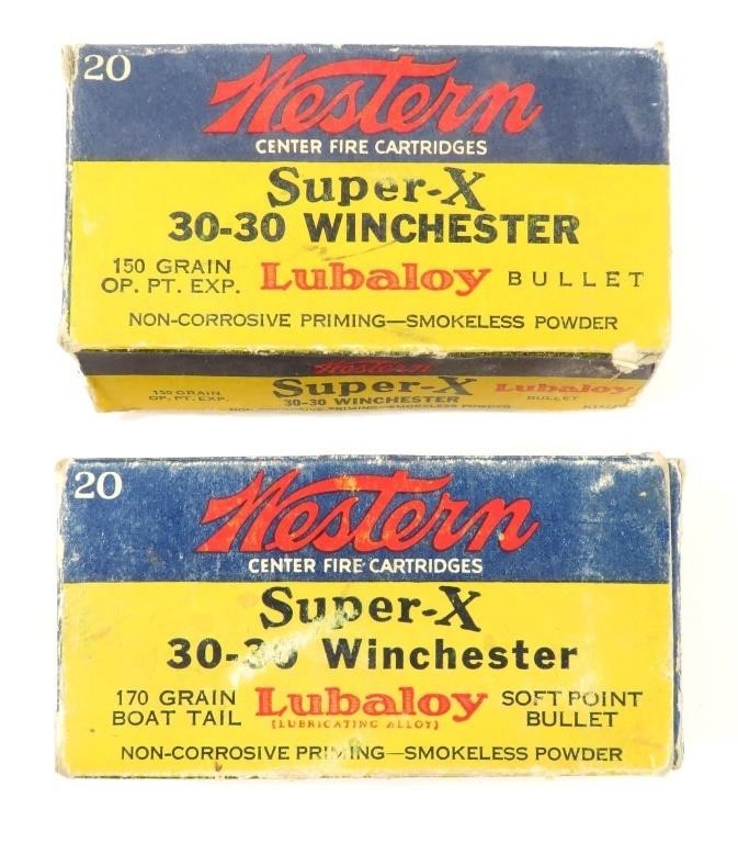 VTG AMMO BOXES WESTERN SUPER X 30-30 WINCHESTER