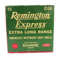 VTG AMMO BOX REMINGTON EXPRESS 12 GA SHOT GUN
