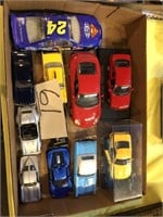 Flat of Small Die Cast Cars