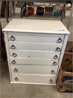 6 drawer wooden organizer cabinet.  26 x 21 x 13