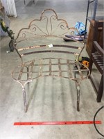 Iron bench.