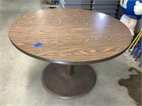 47 inch round office table - heavy metal base