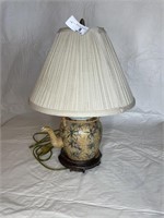 Ceramic teapot lamp 21 tall