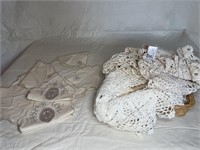 VIntage linens (doillies and biscuit napkins)