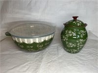 Temptations Foral Lace mixing bowl and cannister