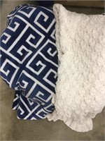 Two throw blankets