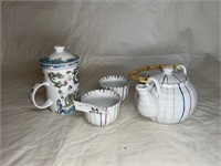 Saki set and teapot