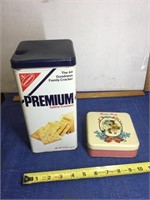 Vintage premium saltine crackers tin and Fannie