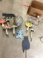 Mushroom garden decorations and other