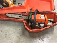 Stihl wood boss chain saw with case