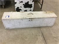 37 x 8 x 9 1/2 wooden storage box