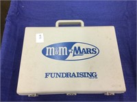 M & M and Mars fundraising display briefcase