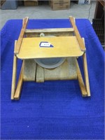Vintage wooden potty chair, unable to open,