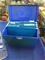 Hanging file box, clear plastic storage box