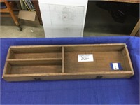 Wooden shelf, 30 1/2 x 3 1/2 x 8