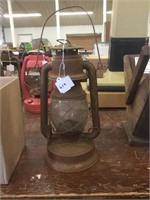 Vintage railroad lantern, 15 inches tall