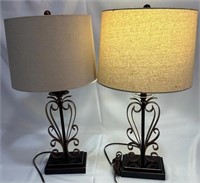 Set of 2 26.5" Franklin Iron Works Lamps