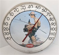 Coca-Cola Norman Rockwell Round Thermometer