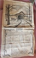 Calendar Towel 1963, Covered Bridge