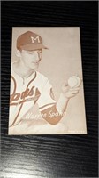 1946 66 Baseball Exhibit Card Warren Spahn