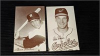 2 1946 66 Baseball Exhibit Card Stats