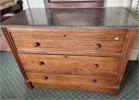Marble top chest of drawers