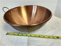 Copper bowl, 11" diameter