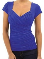 NEW NGMQ Women's V-Neck Top - L