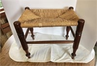 Stool, wood  with woven seat