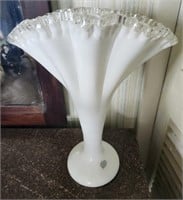 Fenton Silver Crest Vase, 13" Tall