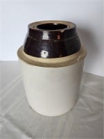 Crock Jar, Wax Seal top, 10" tall